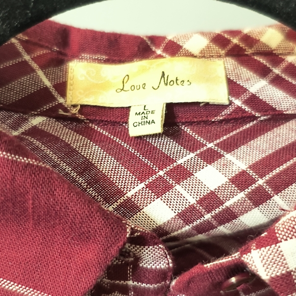 Love Notes Plaid Western Style Dress Size L - Picture 4 of 4